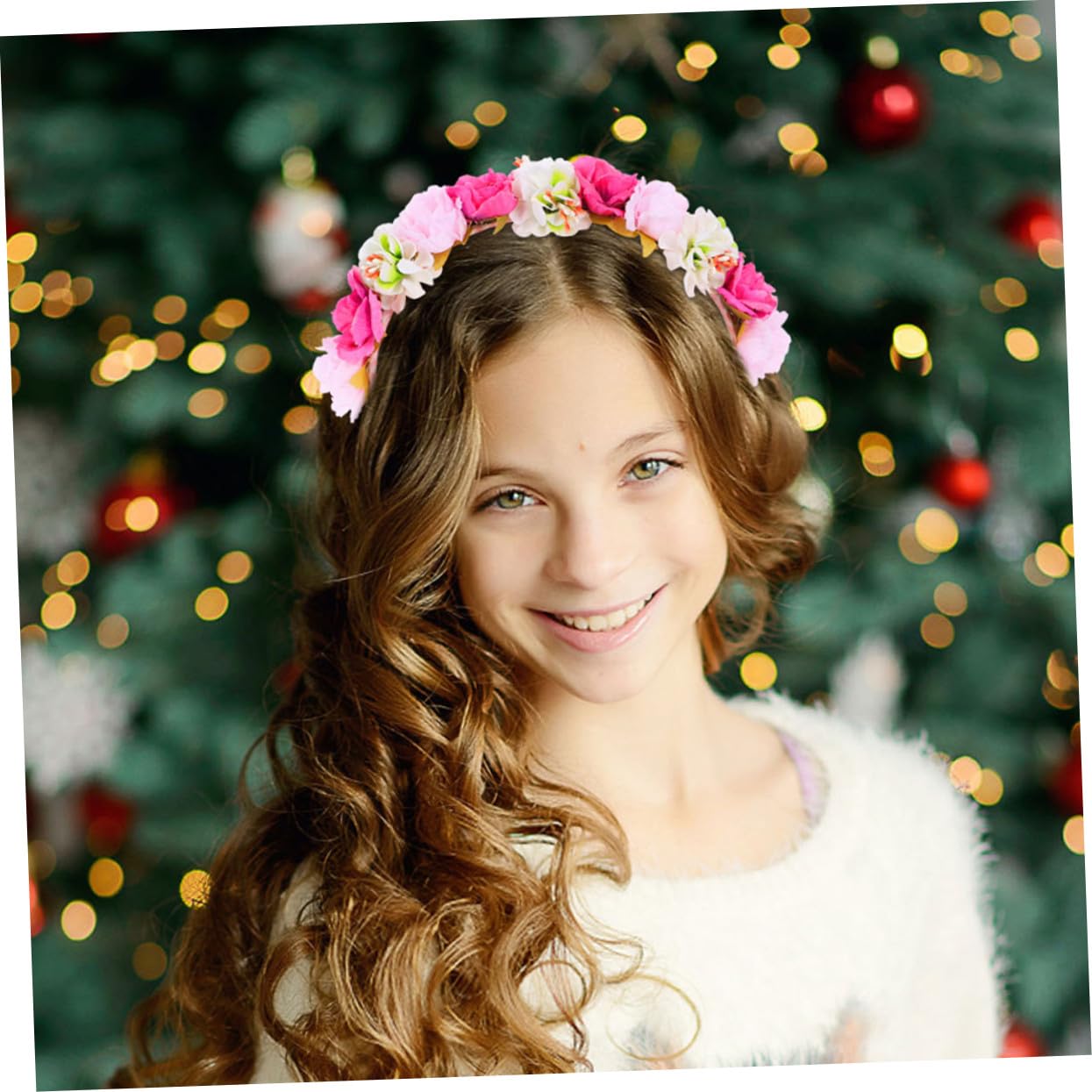 VICASKY 10 Stück Realistischer Blumenkranz Kunstblumen Haarkranz Stirnband für Frauen Mädchen Hochzeit Party Festival Accessoire Natürlicher Look Langlebig
