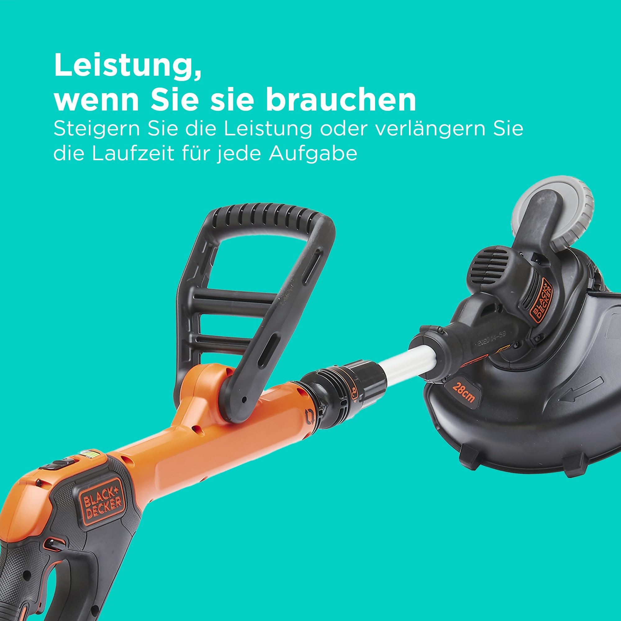 BLACK+DECKER POWERCONNECT Akku-Rasentrimmer (ohne Akku und Ladegerät), 28cm, STC1820PCB-XJ