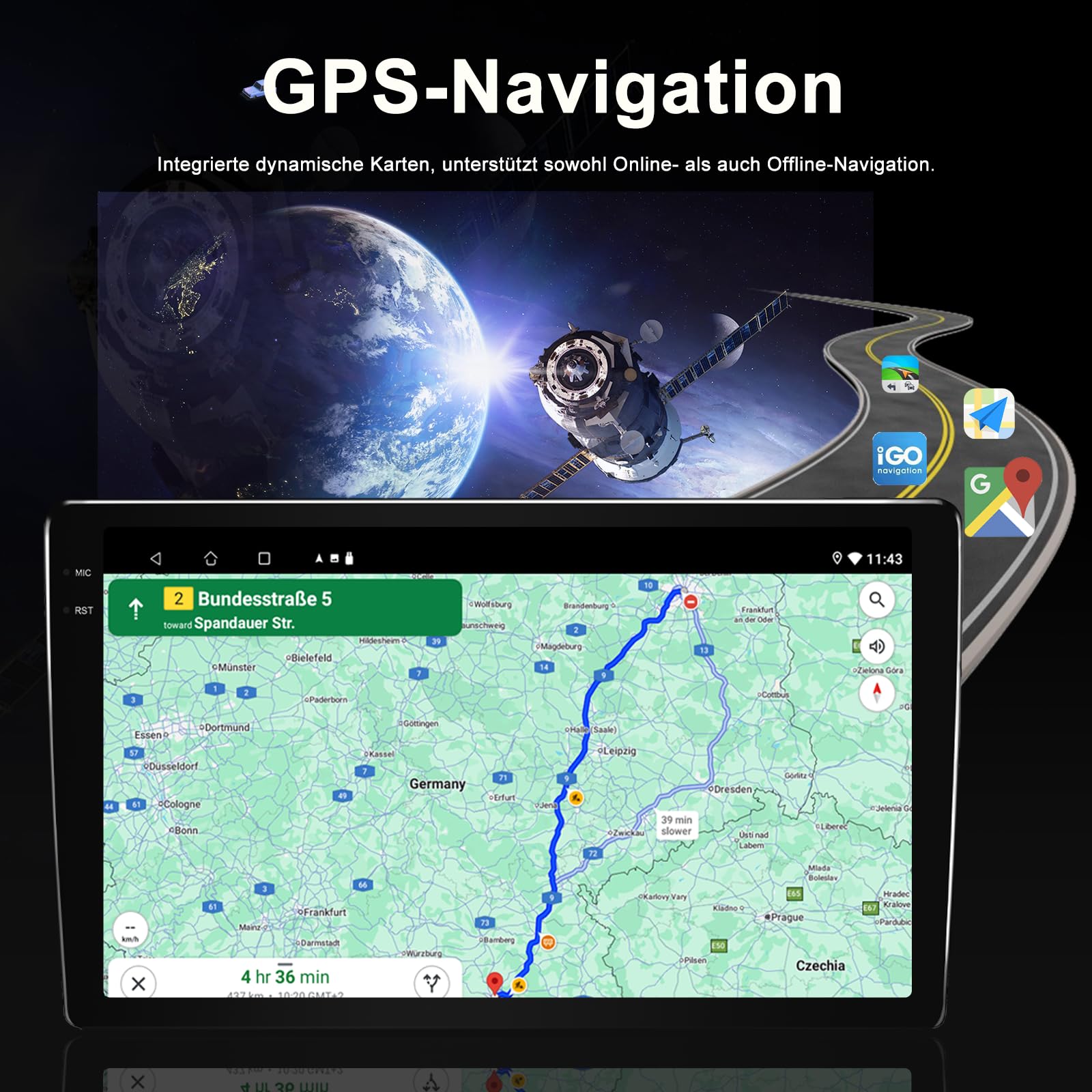 9 Zoll Autoradio für Skoda Rapid/Spaceback 2013-2019, Radio mit Kabellos CarPlay & Android Auto| 4+64G Android 13| QLED Display, 1080P Rückfahrkamera, GPS, WiFi, Bluetooth 5.4, DSP, RDS