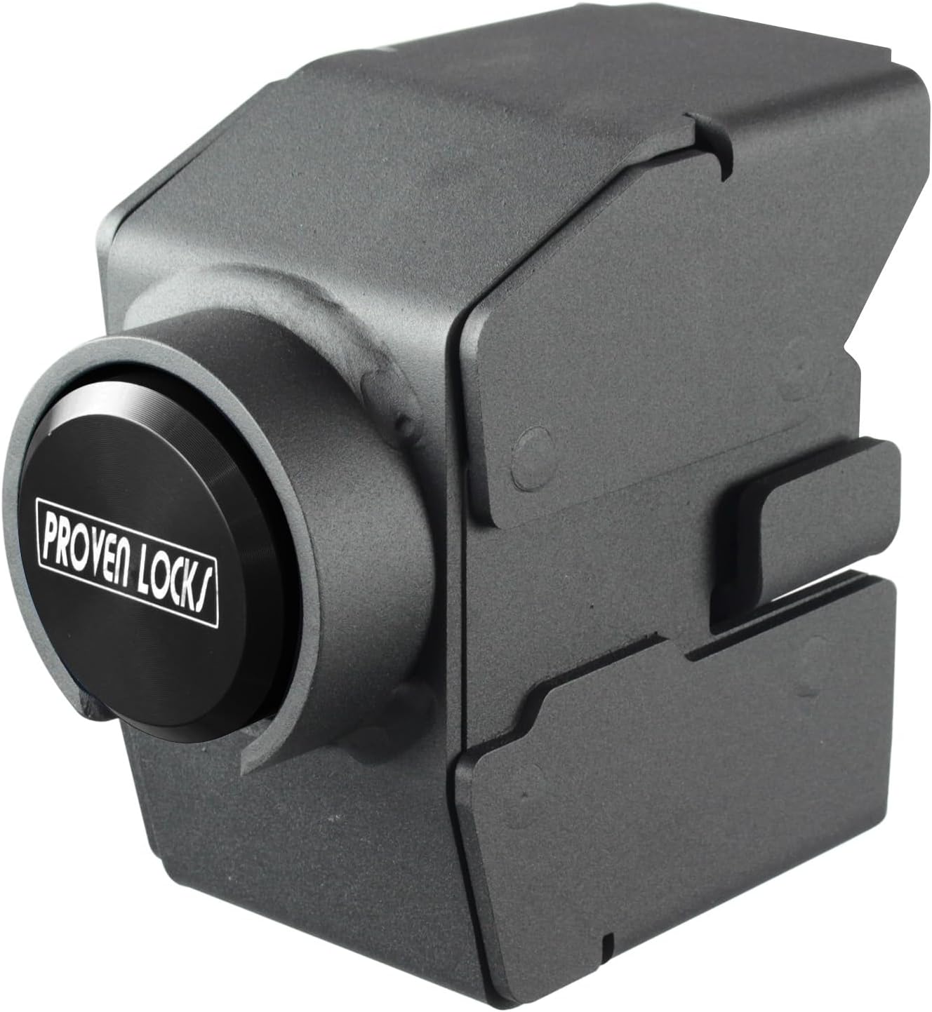 Proven Industries Model 2178-U Boat and Trailer Lock, Fits 2-Inch UFP Trailer Couplers, Secures Safety Chains, Made in The USA, (Black)