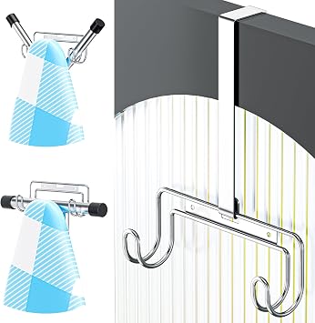 Ironing Board Holder Wall Mount, Over The Door Ironing Board Holder, Over The Door Or Wall Mount Ironing Board Hanger for Y & T Leg Iron Boards Silver