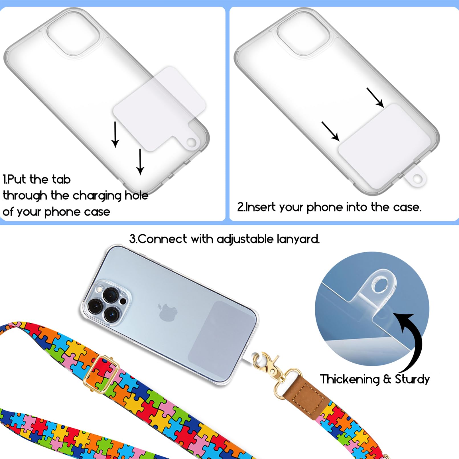 スマホアクセサリー AxinG AIL48LW Amazon.com: Yonlevres Phone Lanyard Wrist Strap Crossbody, Autism
