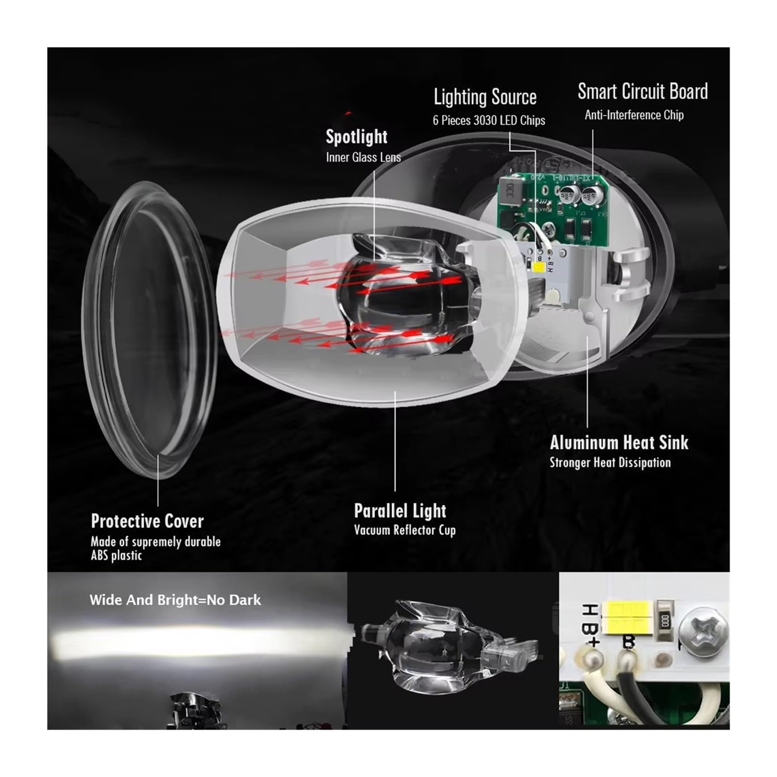 Genérico Antiniebla LED Para VW vGolf Mk6 Para Tiguan Para Caddy Decodificador Canbus 30 W 9006 Conjunto Faros Parachoques Delantero Faros Antiniebla