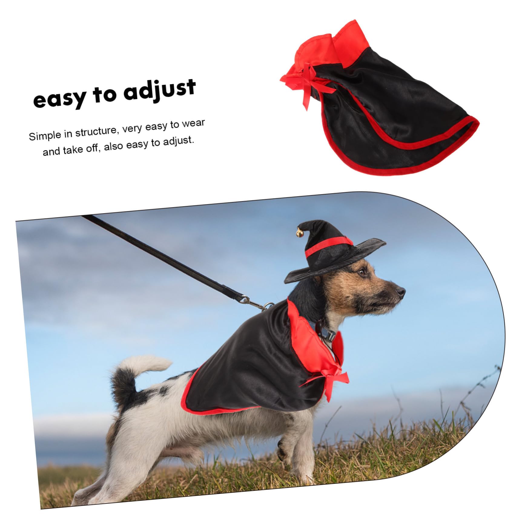 WOONEKY 3 Set Di Costumi Per Cani Fascia Per E Gatto Accessori Per La Fotografia Abbigliamento Creativo Per Animali Domestici Per Halloween