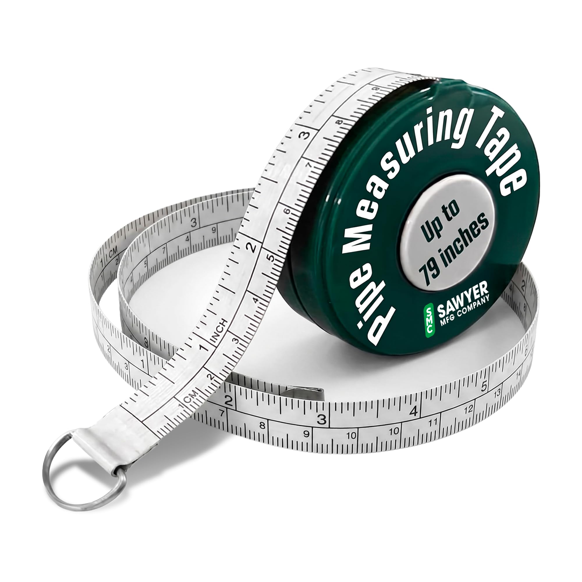 Sawyer Mfg Company Cinta de tubo, herramienta compacta y portátil para trabajo de campo, duradera, rápida y fácil de usar, pulgadas estándar para diámetro exterior (hasta 79 pulgadas), medidas de
