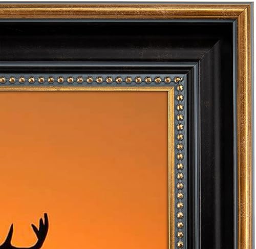 Miniatura 5 de AUEAR, Marco de fotos de 8 x 10 pulgadas para fotos de 8 x 10 pulgadas sin paspartú, estilo vintage, montaje en pared (negro y dorado ornamentado)