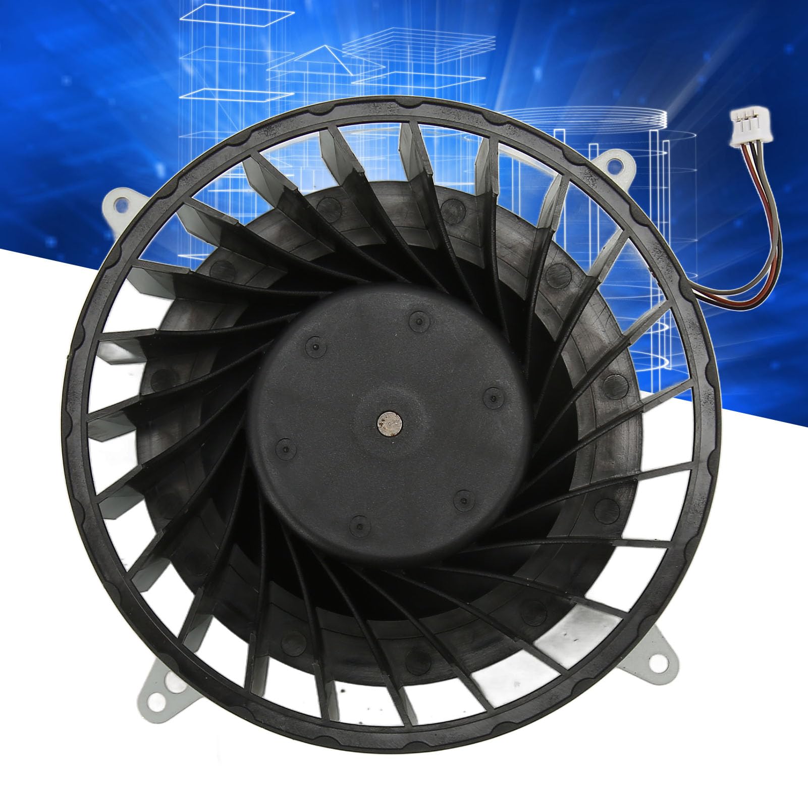 Asixxsix Ventola Interna per Console di Gioco, Connettore Standard a 3 Pin da 2100 giri/min. Ventola di Raffreddamento Interna di Grande Volume per PS5, Controllo della velocità PWM