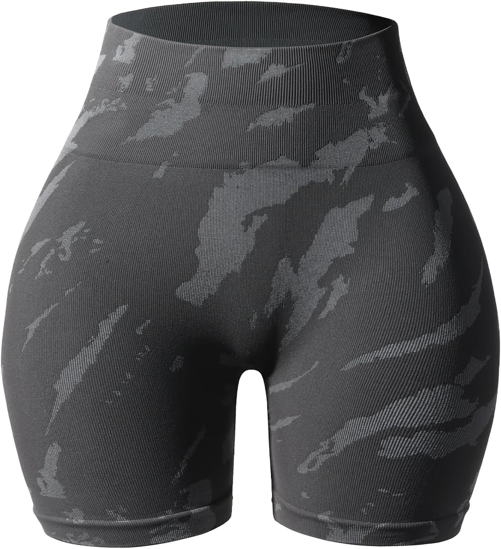 AUROLA Serpent Seamless Scrunch Workout Shorts for Women,Tummy Control Squat Proof Ribbed Thick Active Gym Short - Image 2