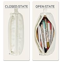 Beige Federmäppchen Aus Cord - Stifteetui Mit 2 Bleistiften