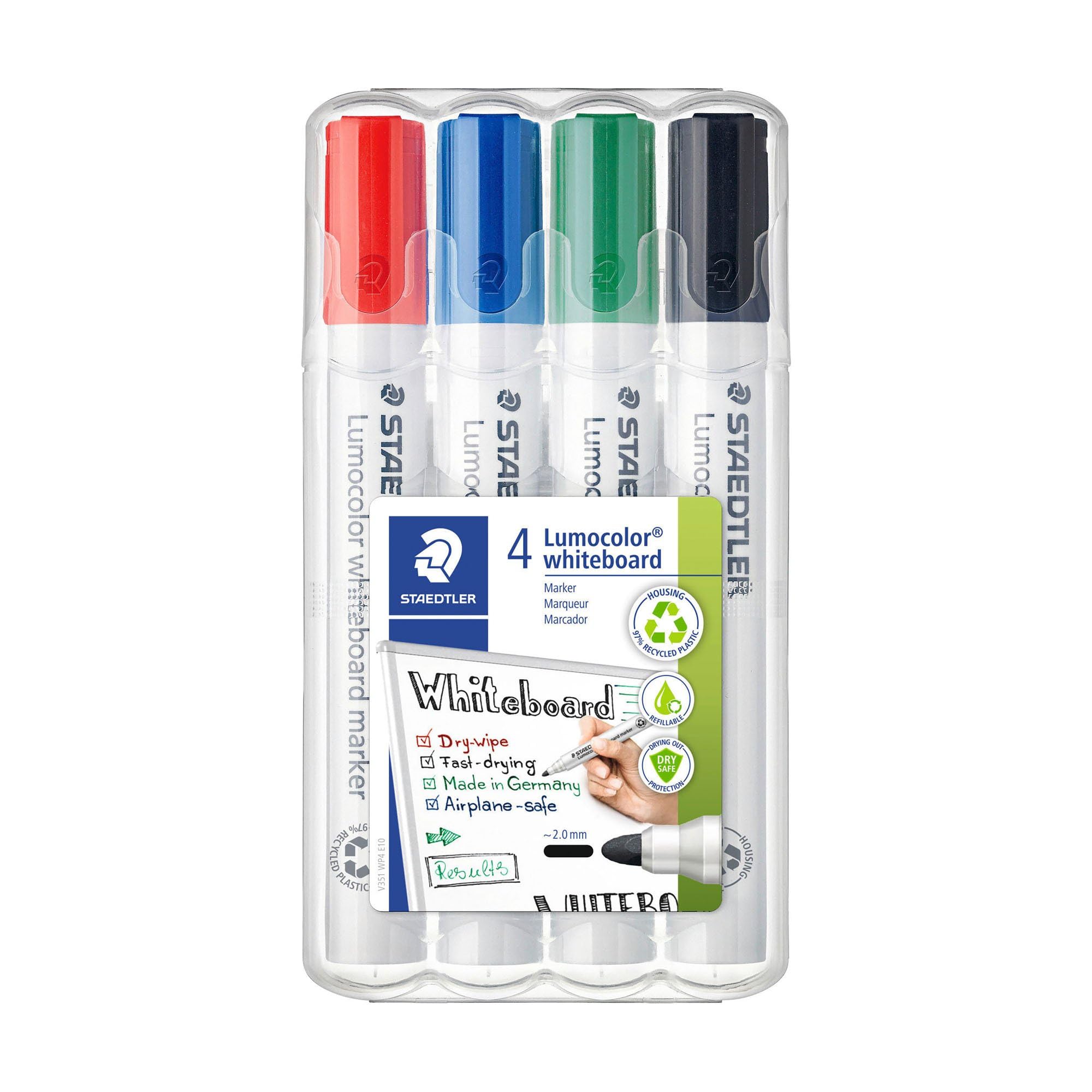 STAEDTLER Trocken abwischbarer Marker 351 sortiert 4 Stück