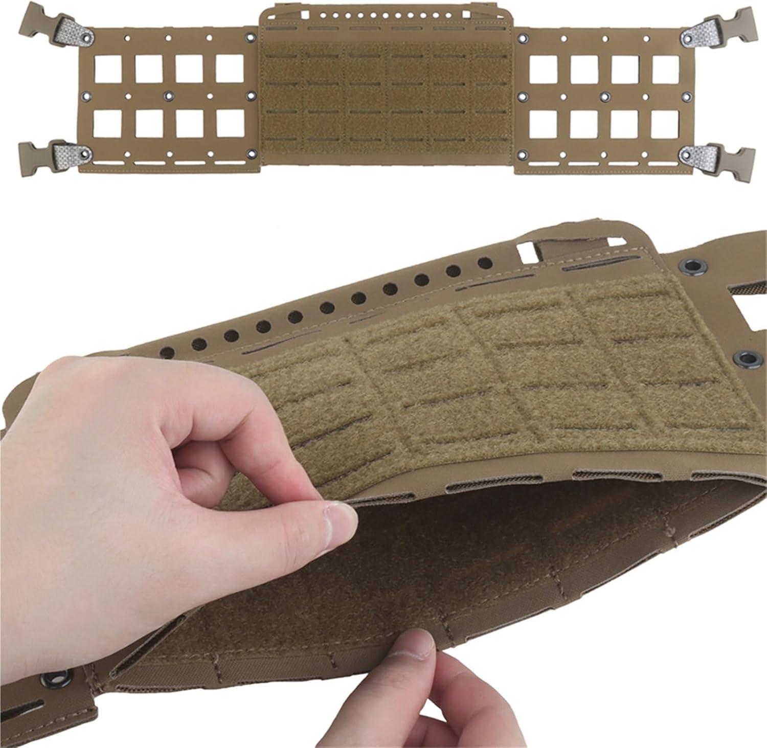 Chest Rig MOLLE Expansion Panel with Hook & Loop – Tactical Load Bearing Platform for Modular Vest, Pouch & Gear Attachment – Expandable Carry