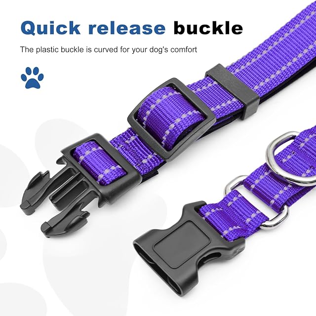 Foto 7 de 8 de Collar reflectante para perro Martingala. Collar de perro con hebilla de liberación rápida. Collar ajustable…