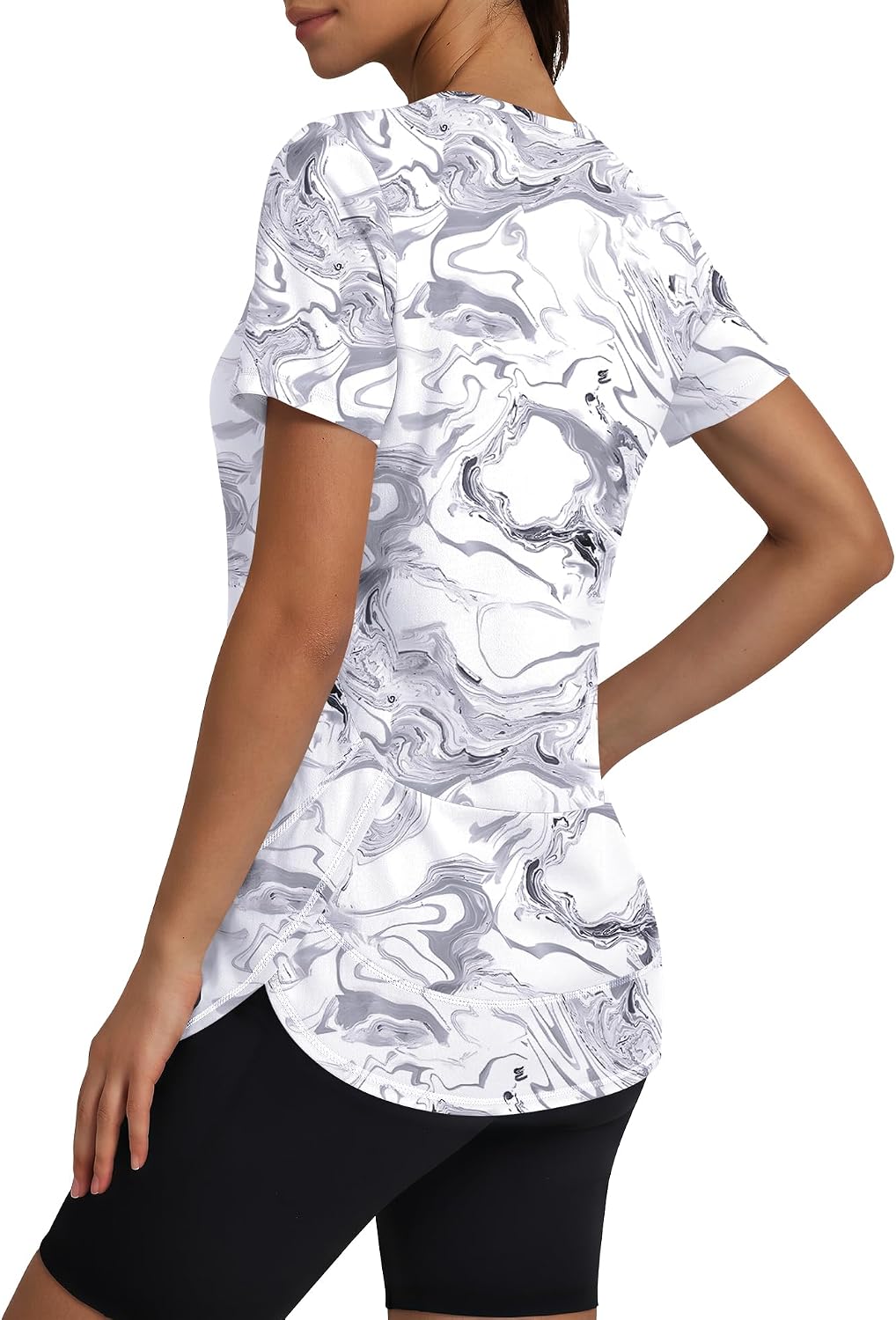 LOMON Womens Workout Tops Short Sleeve UPF50+ Sun Protection Shirts Quick Dry Outfits for Gym Pilates Athletic S-3XL