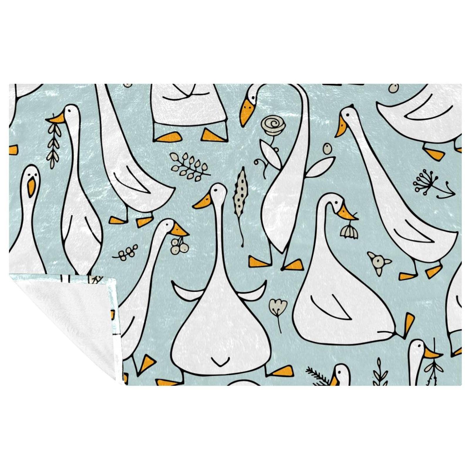 Couverture douce et chaude haut de gamme Funny Goose Family 150x100