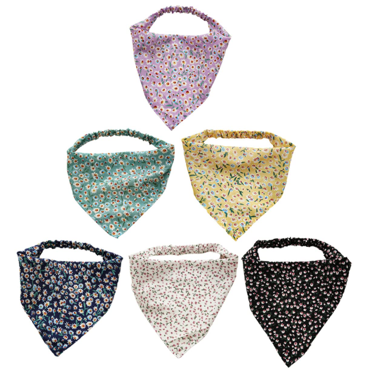 30 pezzi in tessuto floreale cravatte per capelli all'uncinetto sciarpa da donna sciarpa bandana fiori vintage per capelli sciarpe per per donne