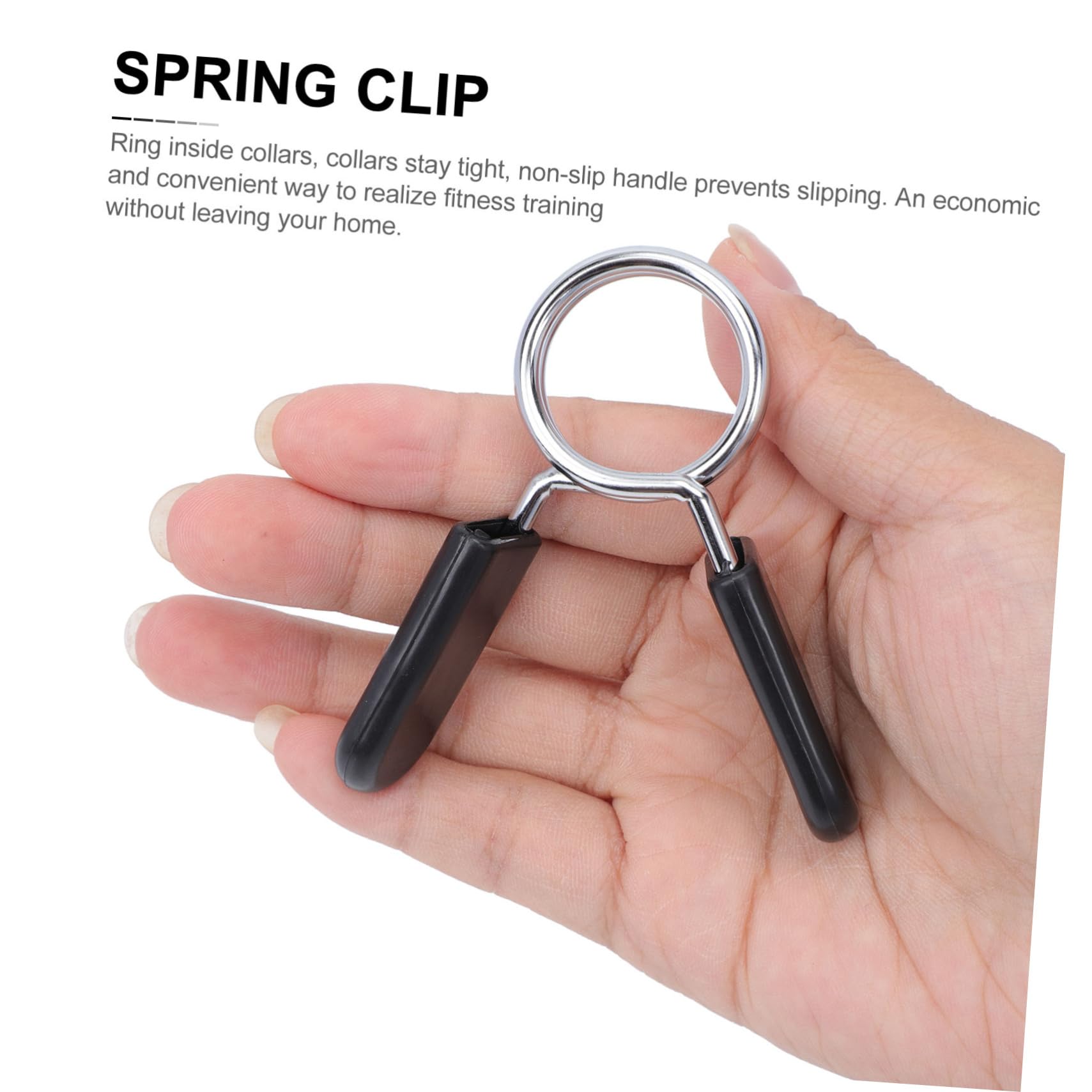 FUNOMOCYA 5pcs Locking Spring Clip Collars for Barbell Dumbbell Secure Weight Bar Clips for Fitness Easy to Use Compact Design for Gym
