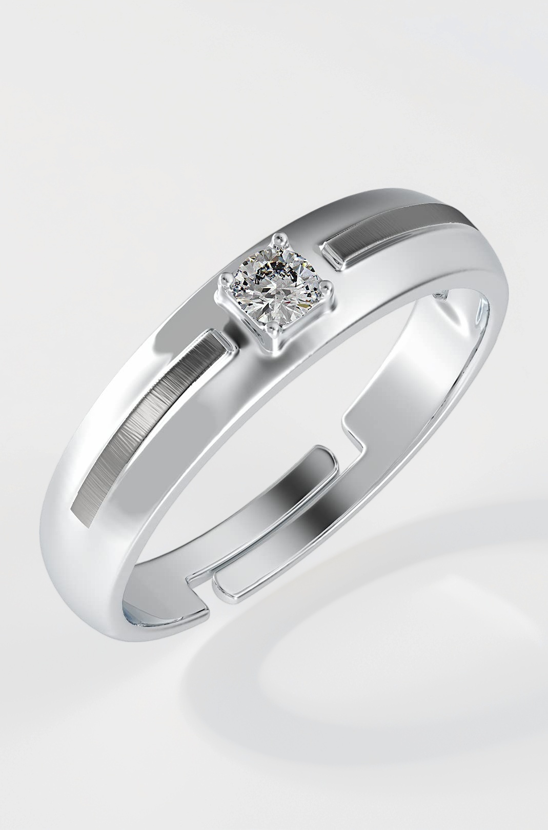 Pure 925 Sterling Silver Nario Adjustable Ring | Gift for Men and Boys | Partial Matte Finish