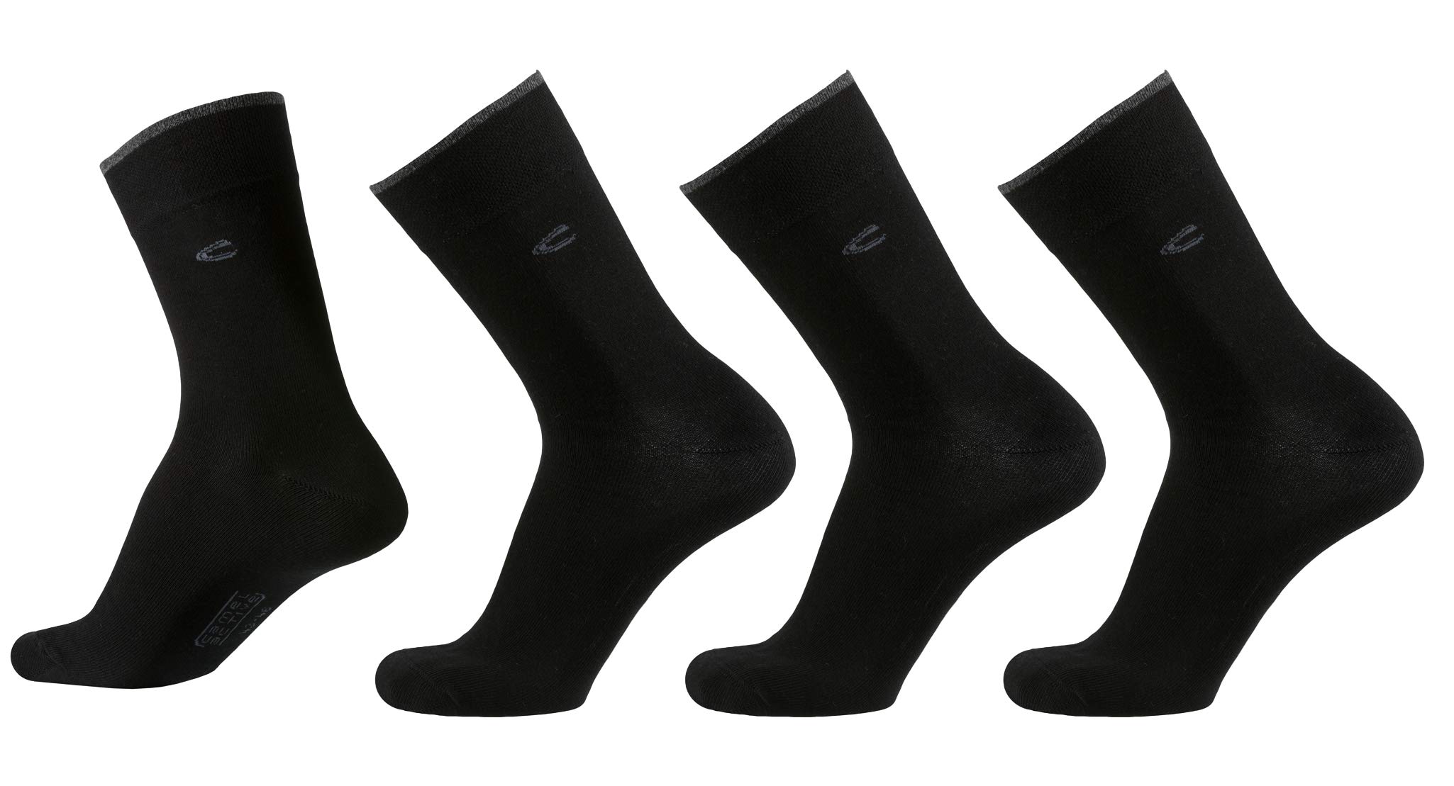 Camel Active Men's Grey Cotton Basic Socks Pack Of 2 43-46