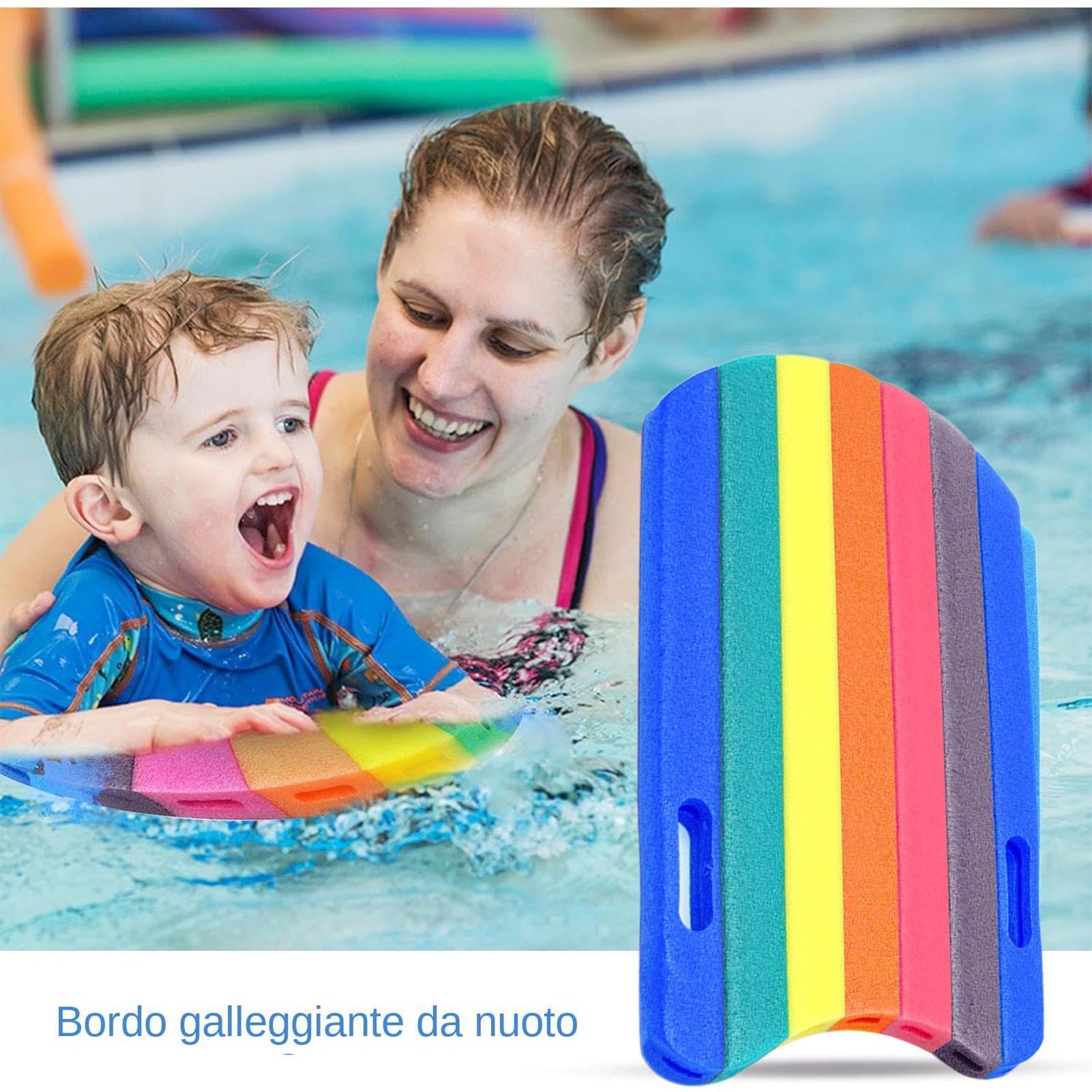 Tavoletta Da Nuoto Per Bambini E Adulti | Tavola Galleggiante In EPE Con Fori Per Le Mani Sicuri | Tavoletta Da Allenamento Per Il Nuot-o, Antiscivolo, Per Allenamenti In Acqua E Nuoto,