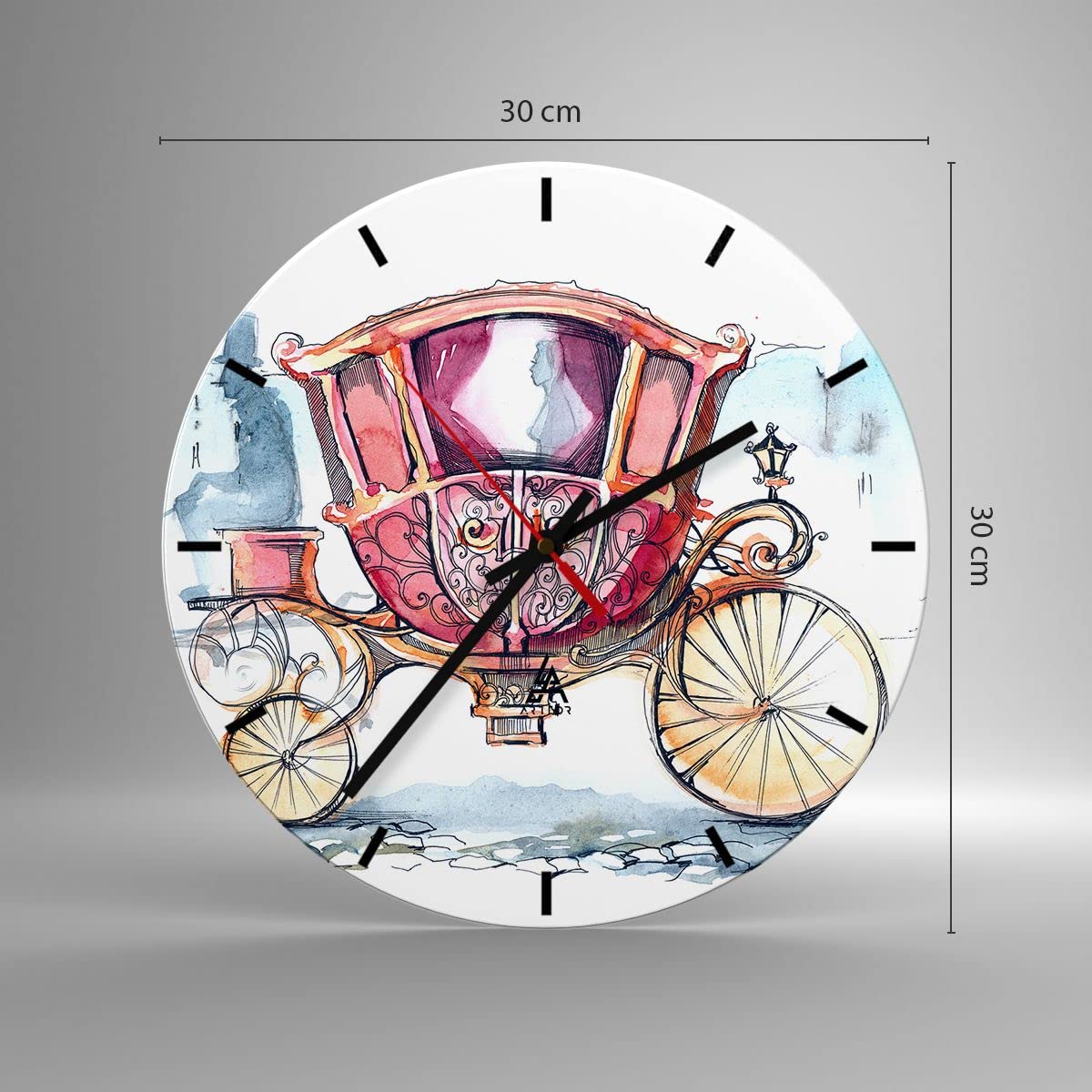Orologio da Parete in Vetro 30x30 cm Rotondo Bambini Altro - 2983