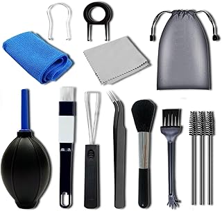 limpeza teclado, kit limpeza laptop Limpeza e reparo computador, pincel teclado fácil carregar e limpar, limpeza teclado com panos limpeza tela para câmera celular PC laptop