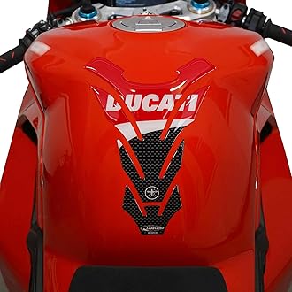 3D Sticker Motorcycle Tank Pad Protection and Decoration in Resin Compatible with Ducati Corse