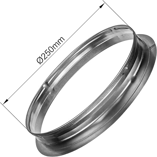 Miniatura 7 de Vent Systems Placa de conector de conducto de ventilación de aire de 10 "pulgadas Brida de conector de conducto de ventilación recta de tubería de