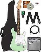 Vista 23 de Fender Squier Affinity Stratocaster - Paquete azul Lake Placid con amplificador Frontman 10G, estuche, afinador, cable de instrumento, correa, púas
