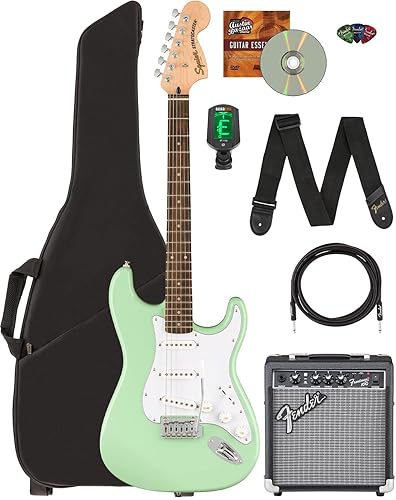 Miniatura 23 de Fender Squier Affinity Stratocaster - Paquete azul Lake Placid con amplificador Frontman 10G, estuche, afinador, cable de instrumento, correa, púas