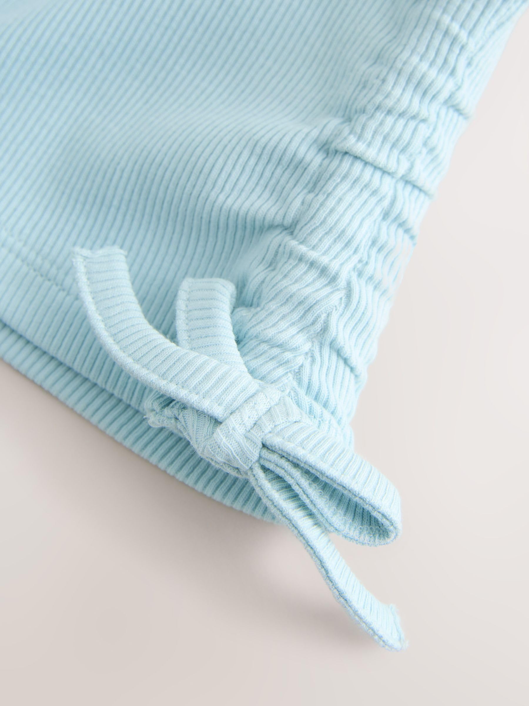 Mädchen Geripptes T-Shirt mit Volants und Shorts im 2-teiligen Set