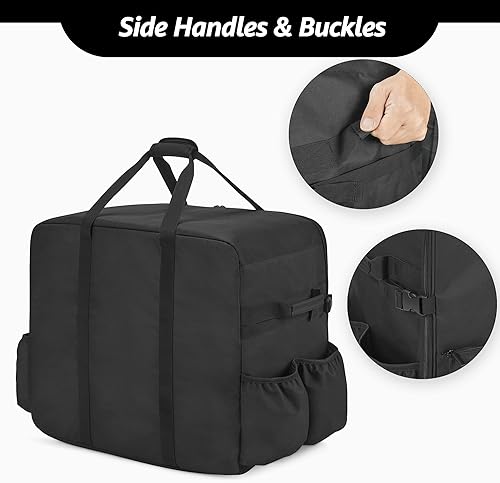 Miniatura 4 de samdew Bolsa de transporte para parrilla de mesa de 22 pulgadas con capucha, cubierta de parrilla para exteriores compatible con Blackstone de 22