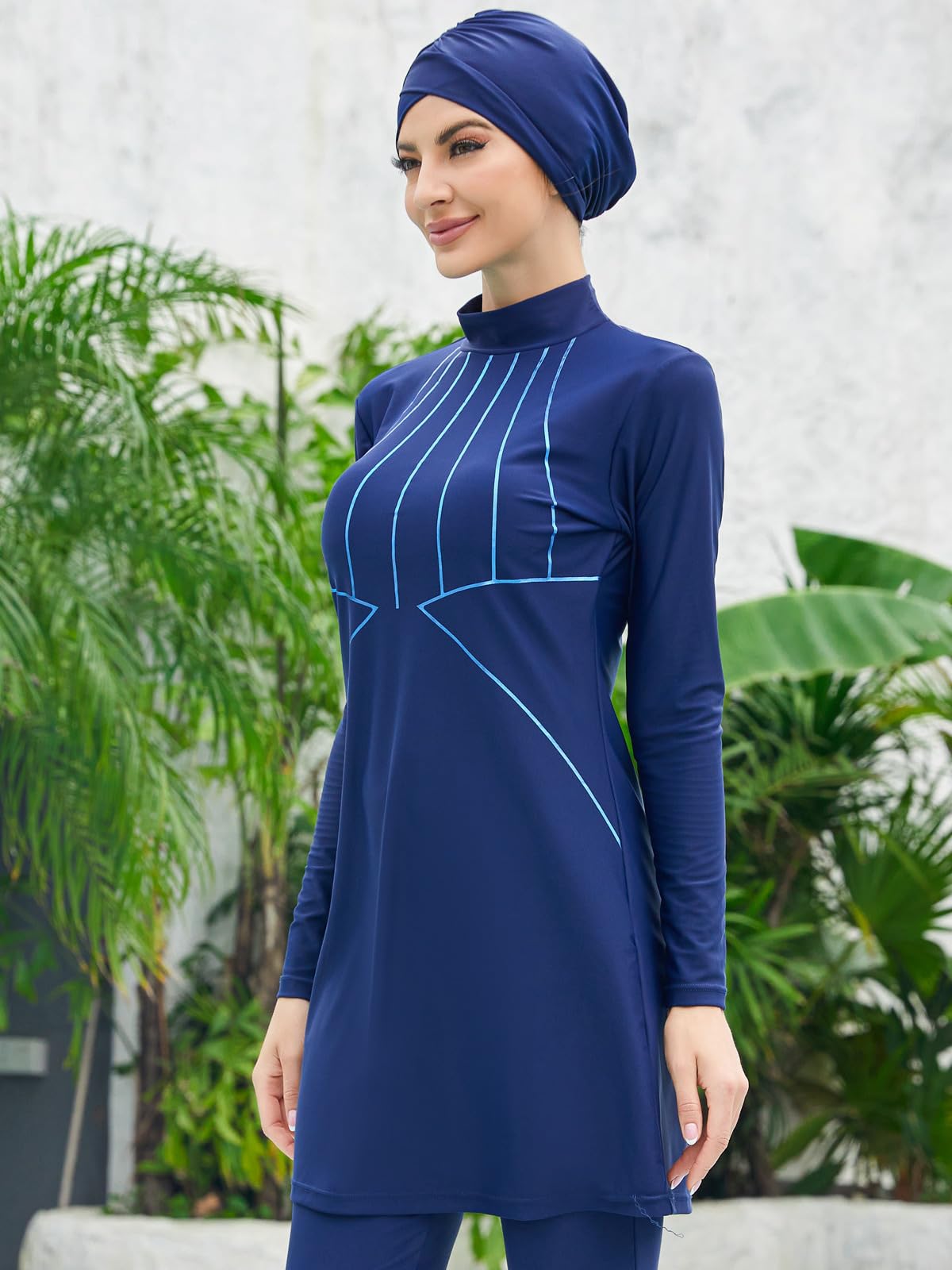 BlueSnow Swimming Burkini for Women Muslim Full Coverage Costume Modest Swimwear