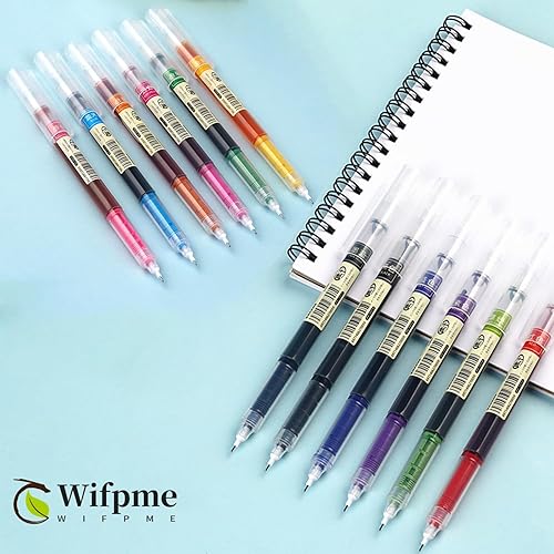 Miniatura 4 de 12 bolígrafos de gel de secado rápido de colores, bolígrafos de gel de agarre cómodo de 0,5 mm de punta fina, tinta de gel multicolor, bolígrafo