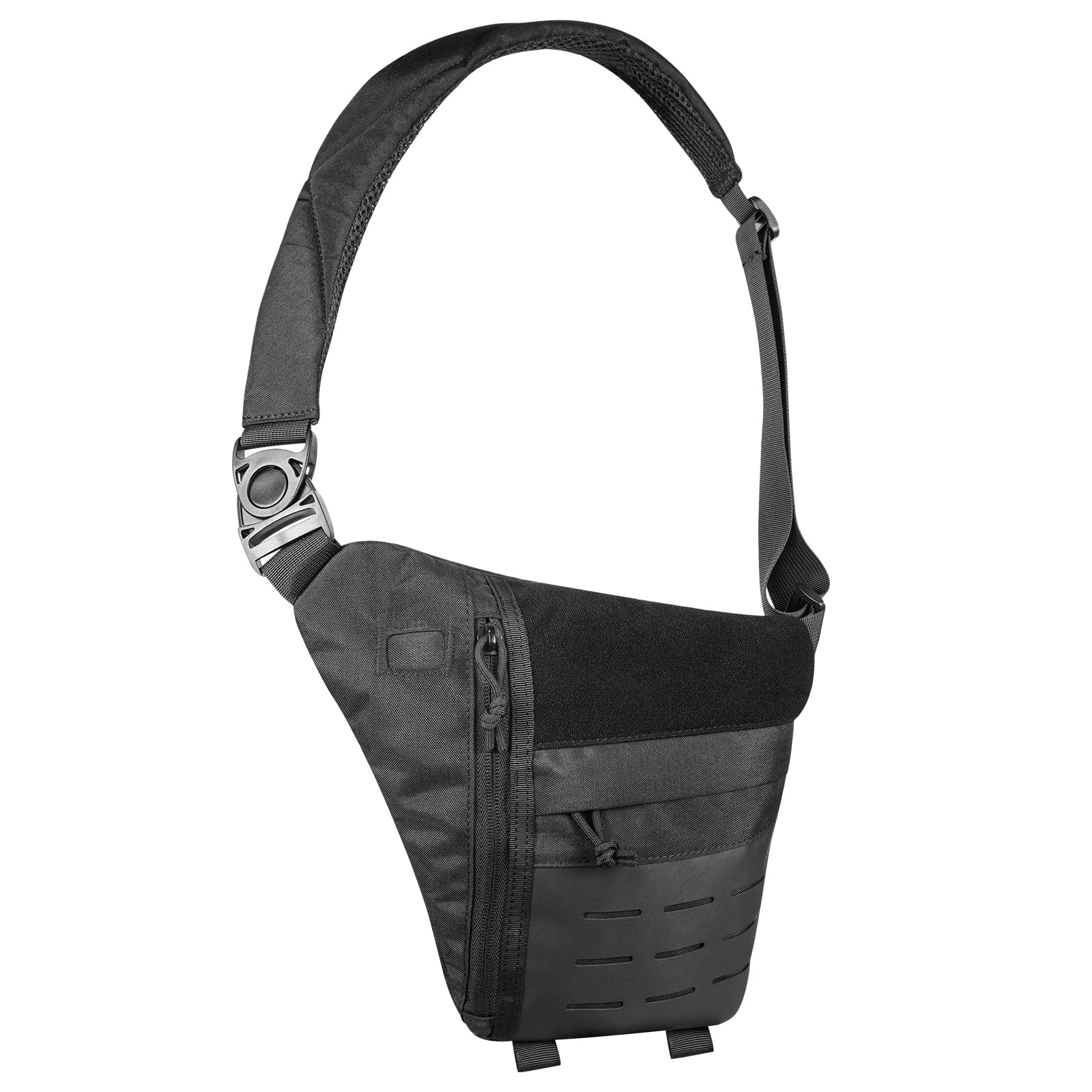 TAC5TAC Tactical Travel Crossbody Sling Bags Concealed Carry,Lightweight Anti Theft Backpack Safe CCW hidden Gear storage bag for Man and Woman (Black)