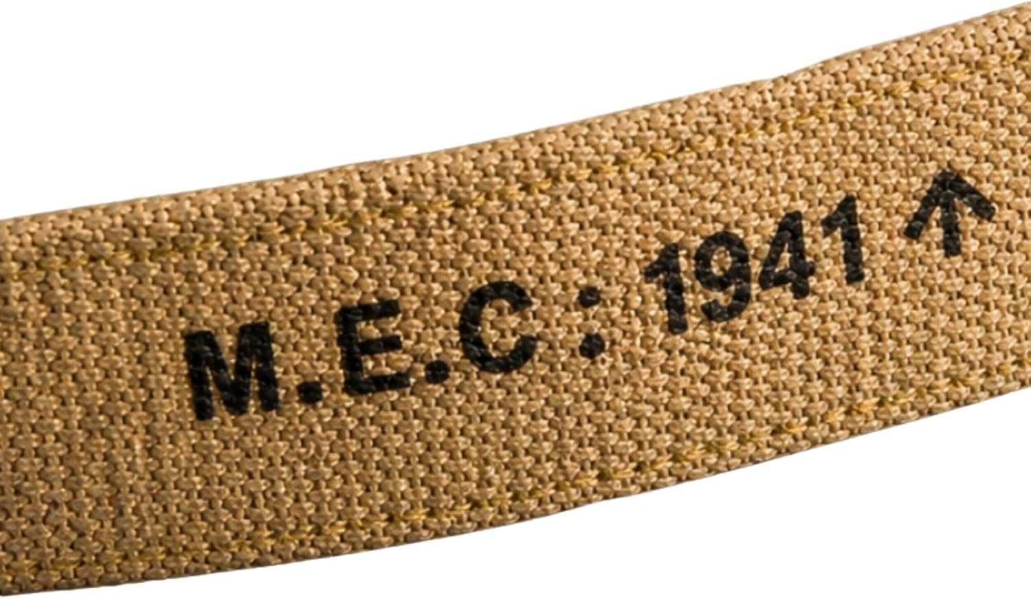 warreplica Personalized British Enfield Web Khaki Sling Marked MEC 1941 - Authentic Reproduction for Lee Enfield No.1 Mk III & No.4 Mk I Rifles - World War 2 British Army 1937 Pattern Webbing Strap