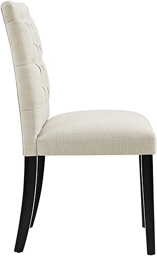 Miniatura 3 de Modway MO- Duchess - Silla de comedor tapizada con botones capitoné moderna, color beige