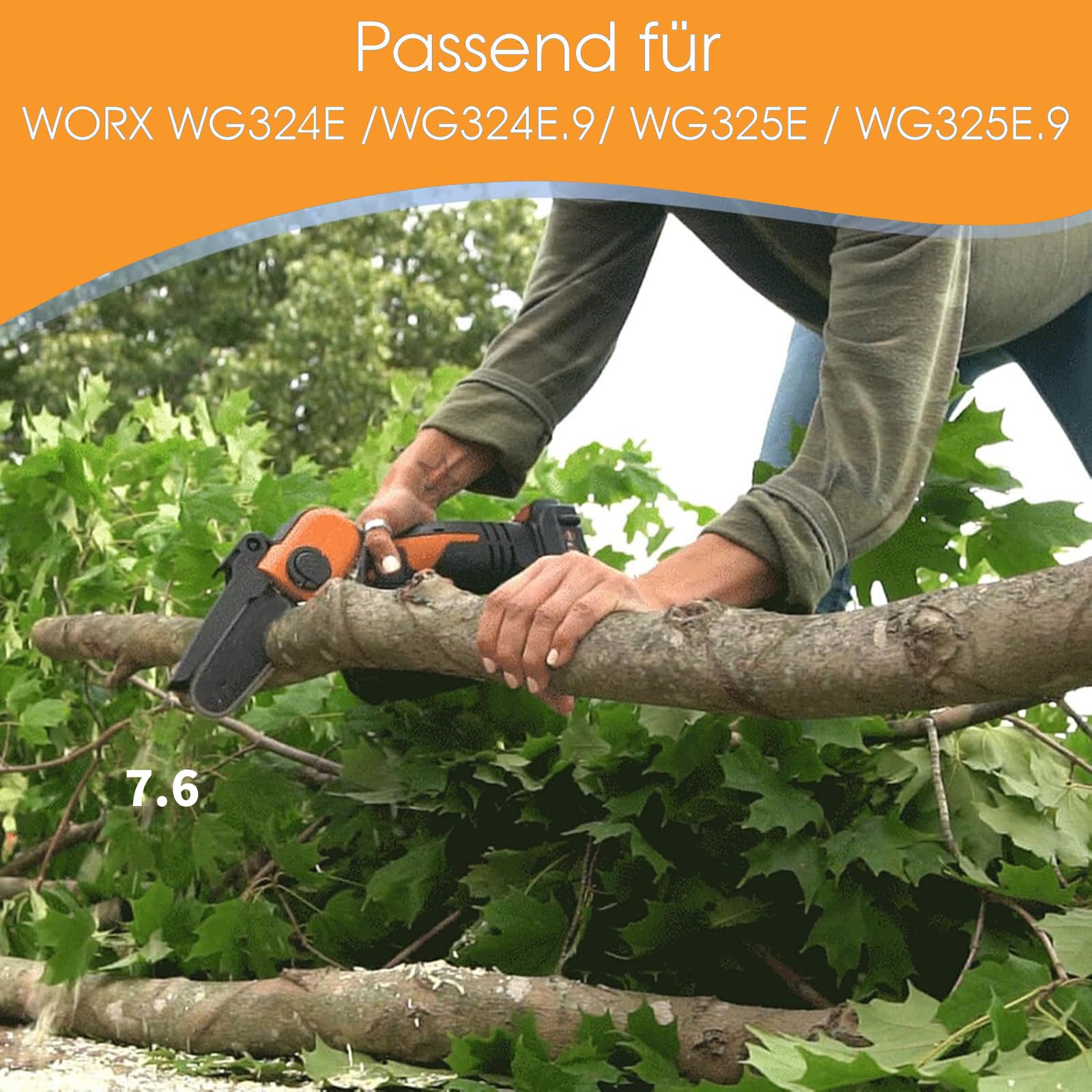 5 x WA0142 - Cadena de repuesto para motosierra WG324E / WG324E.9 / WG324E.9 / WG325E / WG325E / WG325E / WG325E.9 (5 unidades)