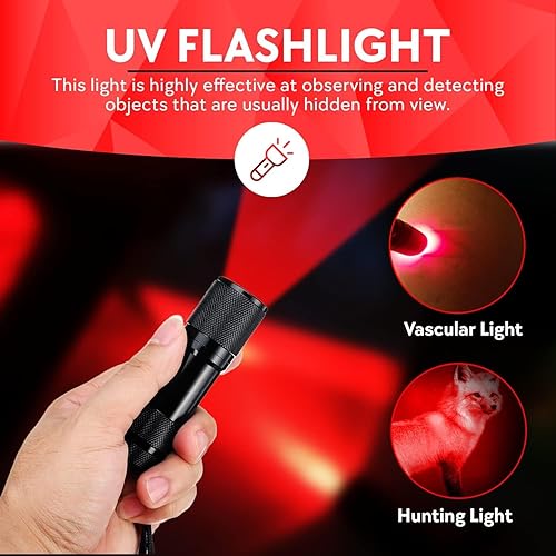 Miniatura 3 de ULM Linterna roja LED profunda de 670 Nm, altos lúmenes para astronomía, certificada de Estados Unidos y China, diseño compacto y ligero,