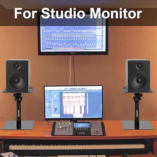 Miniatura 6 de Juego de 2 soportes de altavoz para monitor de estudio de escritorio