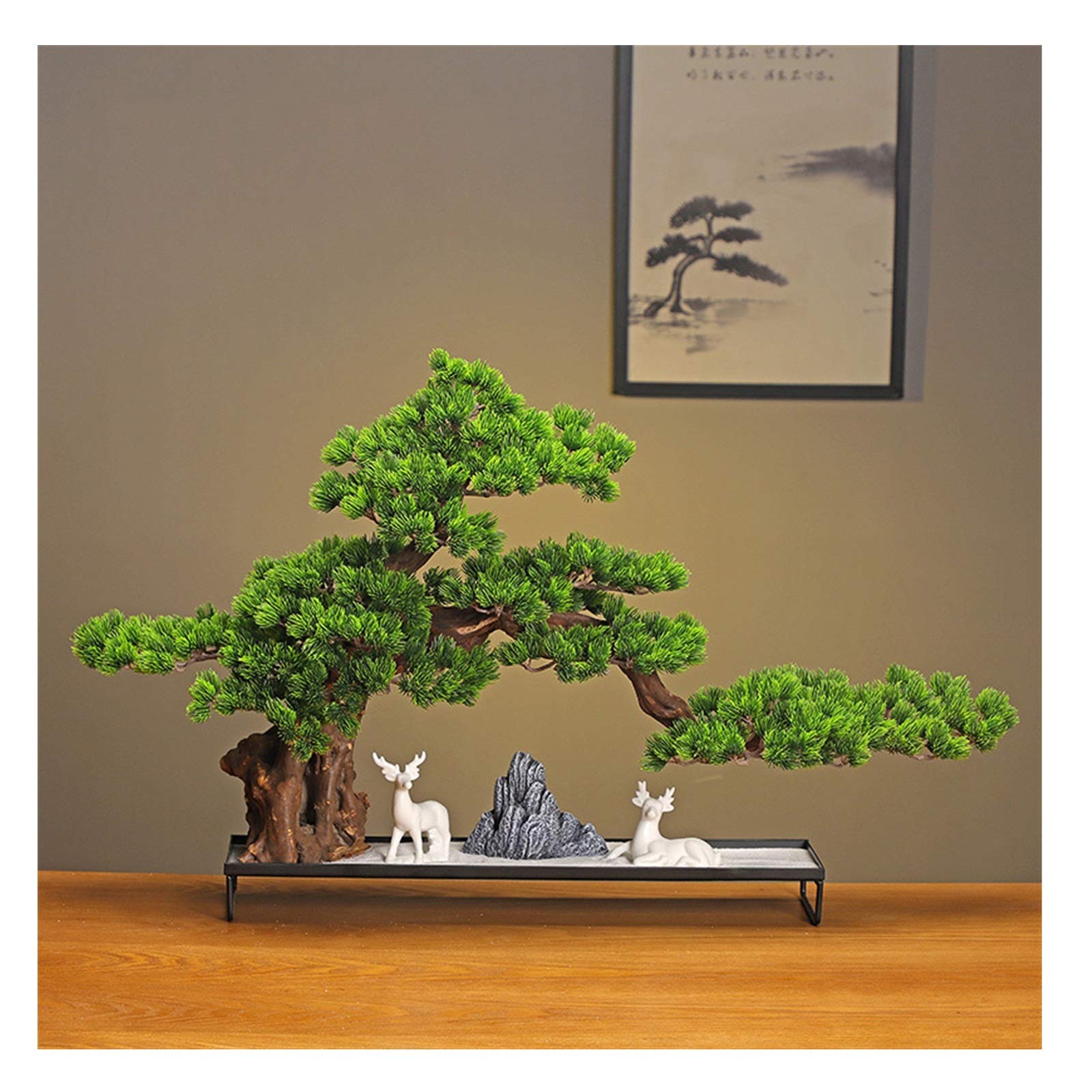 Idée cadeau déco arbre artificiel pin bonsaï de bienvenue pour intérieur