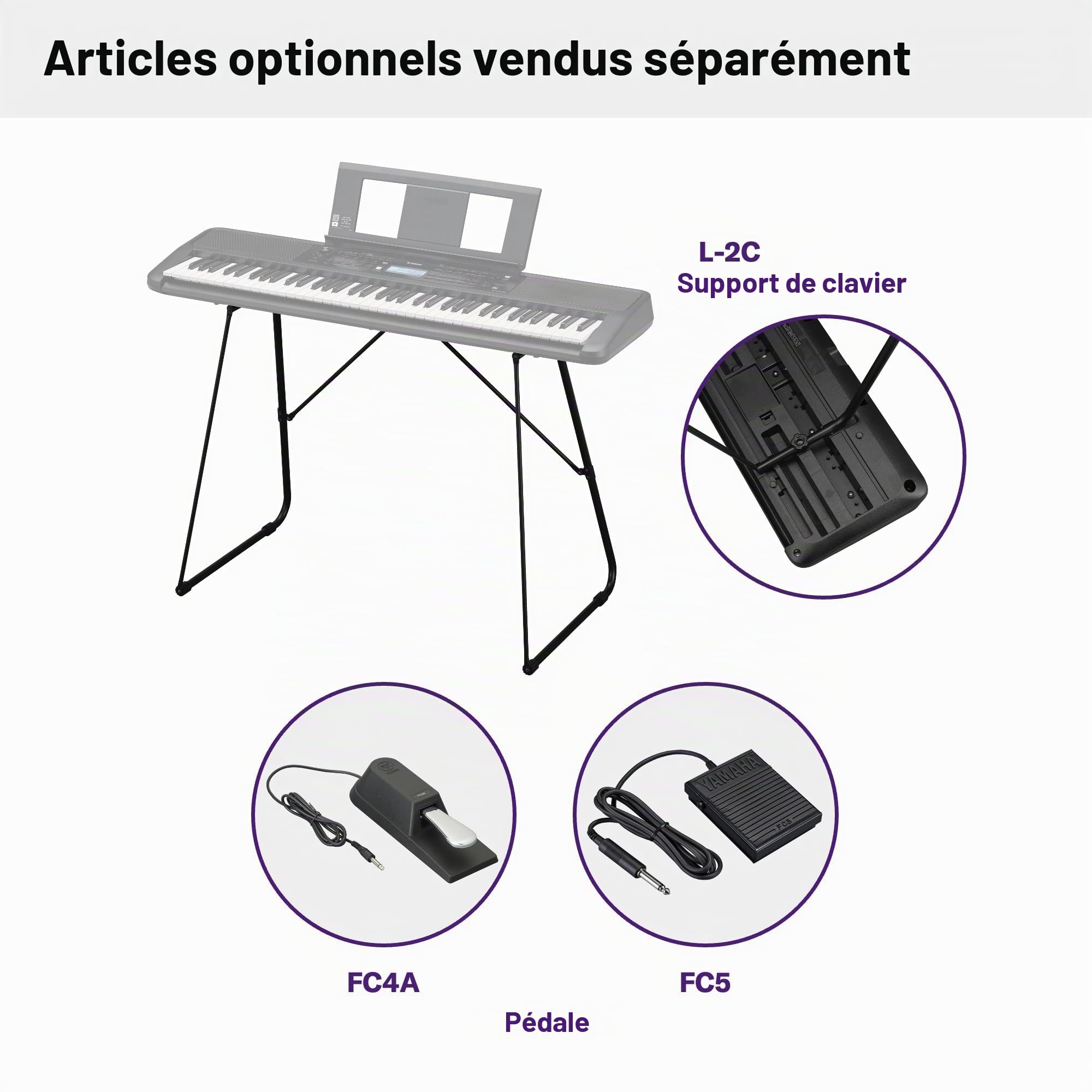 Yamaha PSR-EW320 Clavier portable pour débutants, 650 voix d'instruments authentiques et 76 touches tactiles avec une polyphonie de 48 notes