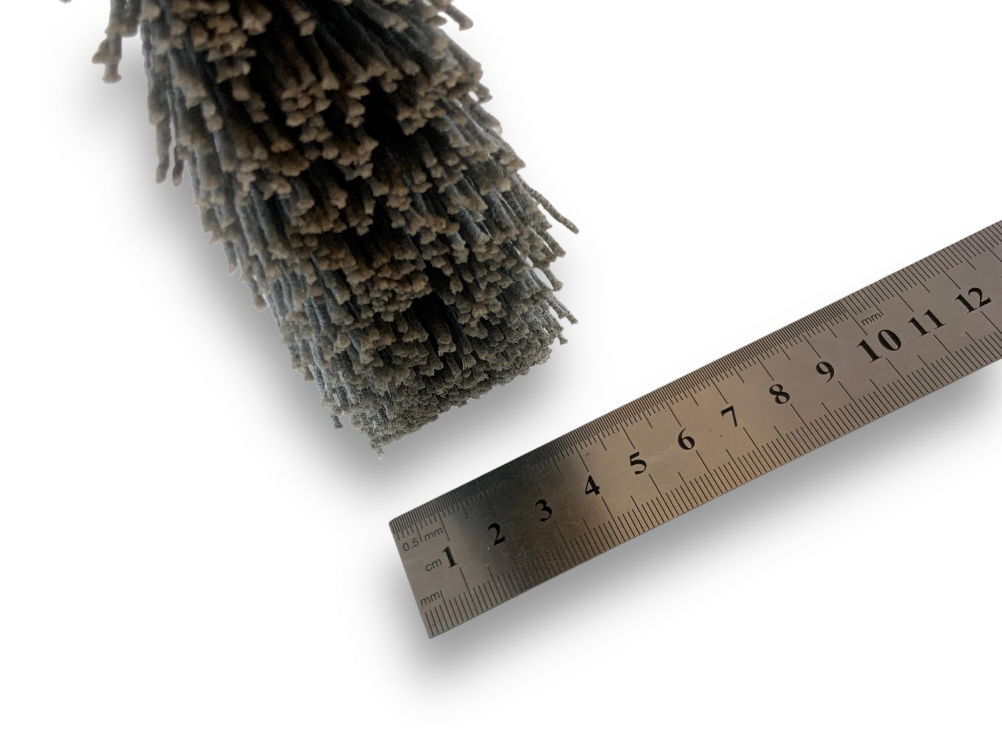 Brosse circulaire NYLON Abrasif | Ø 200 mm | Epaisseur 2 rangs | Carbure de silicium Grain 120 | Alésage 32 mm + réducteur bague 25/22/20/16/12 mm | Touret meuleuse ponceuse | Kibros 238202KR_120