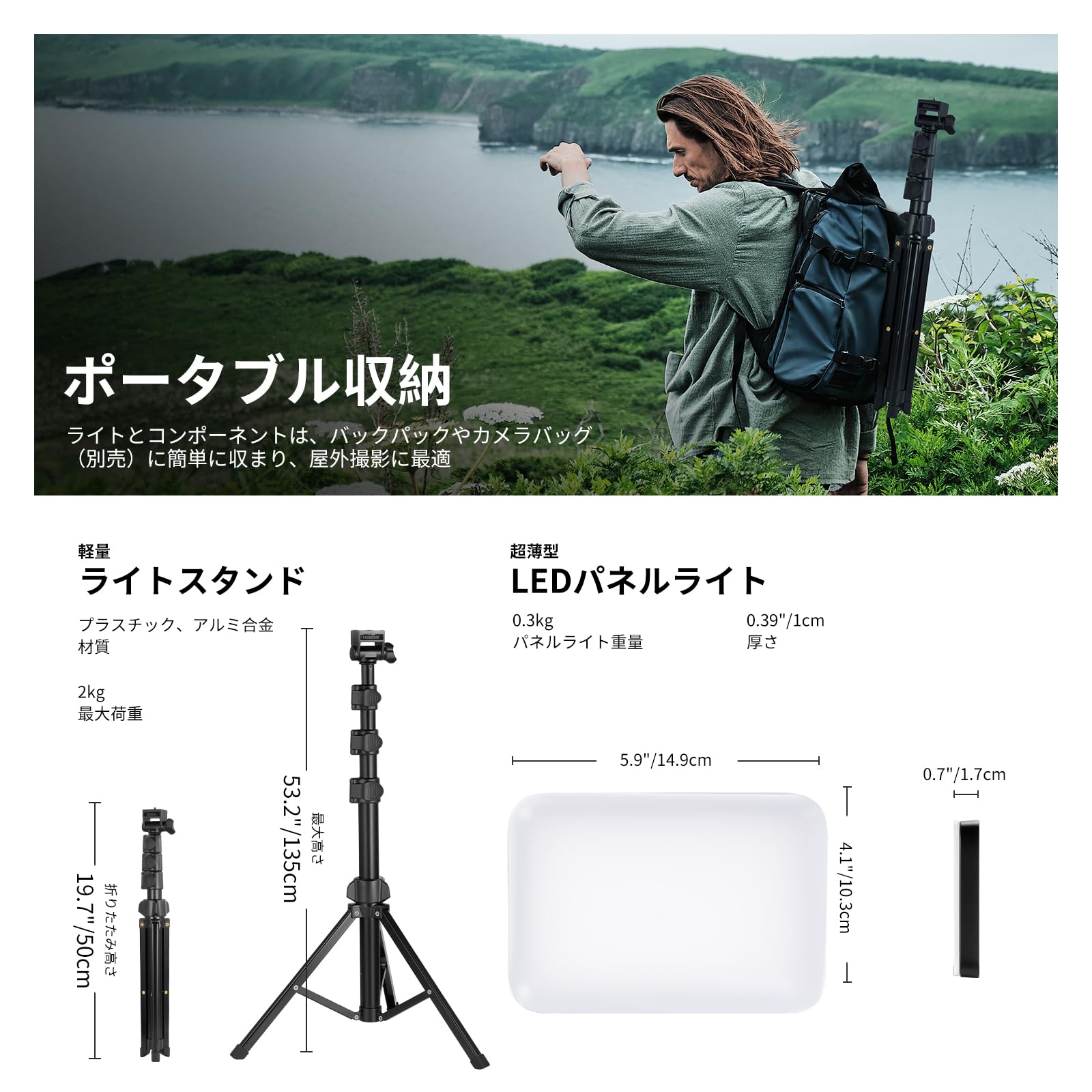 Amazon | NEEWER Basic LEDビデオライト パネルライト 2セット バイ  