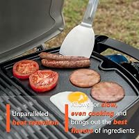 GFTIME Öntöttvas Grillrács Weber Q100, Q120, Q140, Q1000, Q1200, Q1400 Gázgrillekhez - 32,3 x 21,6 cm Cserealkatrész Sütőlap 3