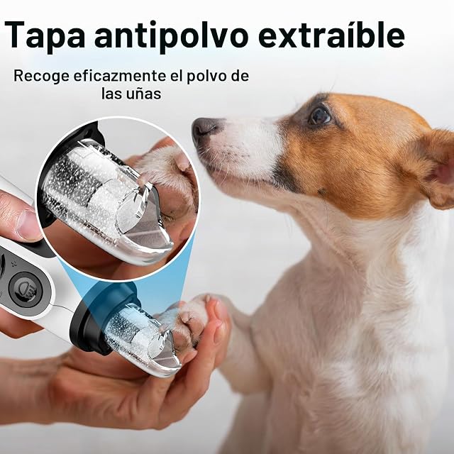 Foto 6 de 8 de Casfuy Molinillo de uñas Inteligente para Perros de 6 velocidades, 50% más de Potencia, con 2 Luces LED