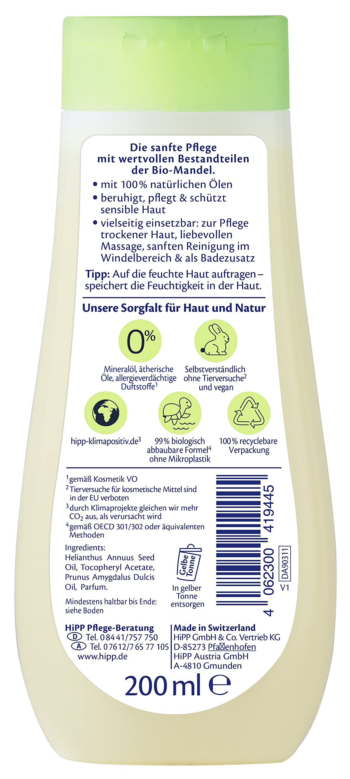 HiPP Babysanft Pflegeöl, 6er Pack (6 x 200ml) : Amazon.de: Baby