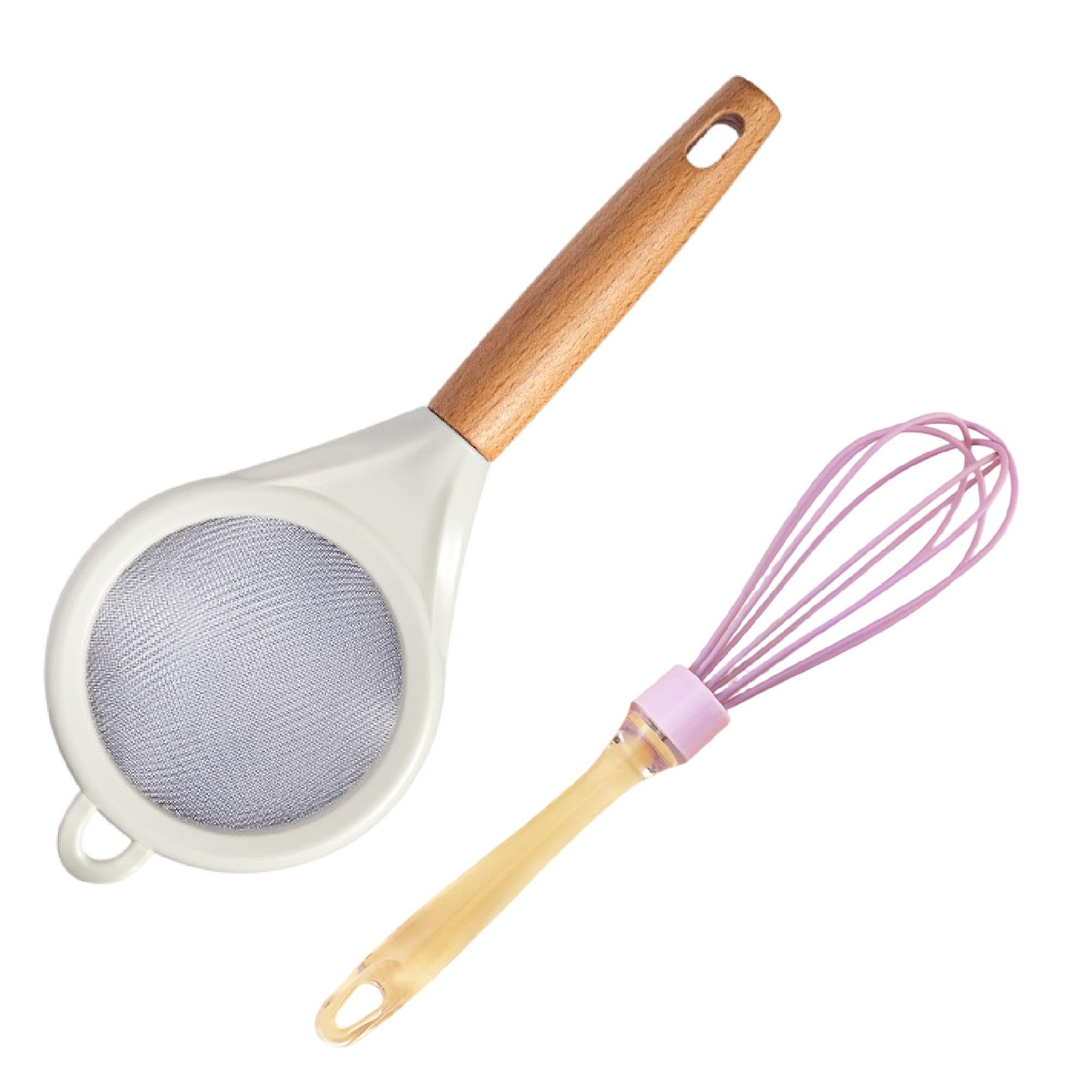 Sieb Küchensieb, Edelstahl Mehlsieb Seiher,für Nudeln, Mehl（Violett）