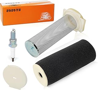 zozoye Air Filter Kit Guide & END CAP Spark Plug For Yamaha Warrior 350 Raptor 350 Wolverine 350 YFM 350 Grizzly 600 660 1987-2013