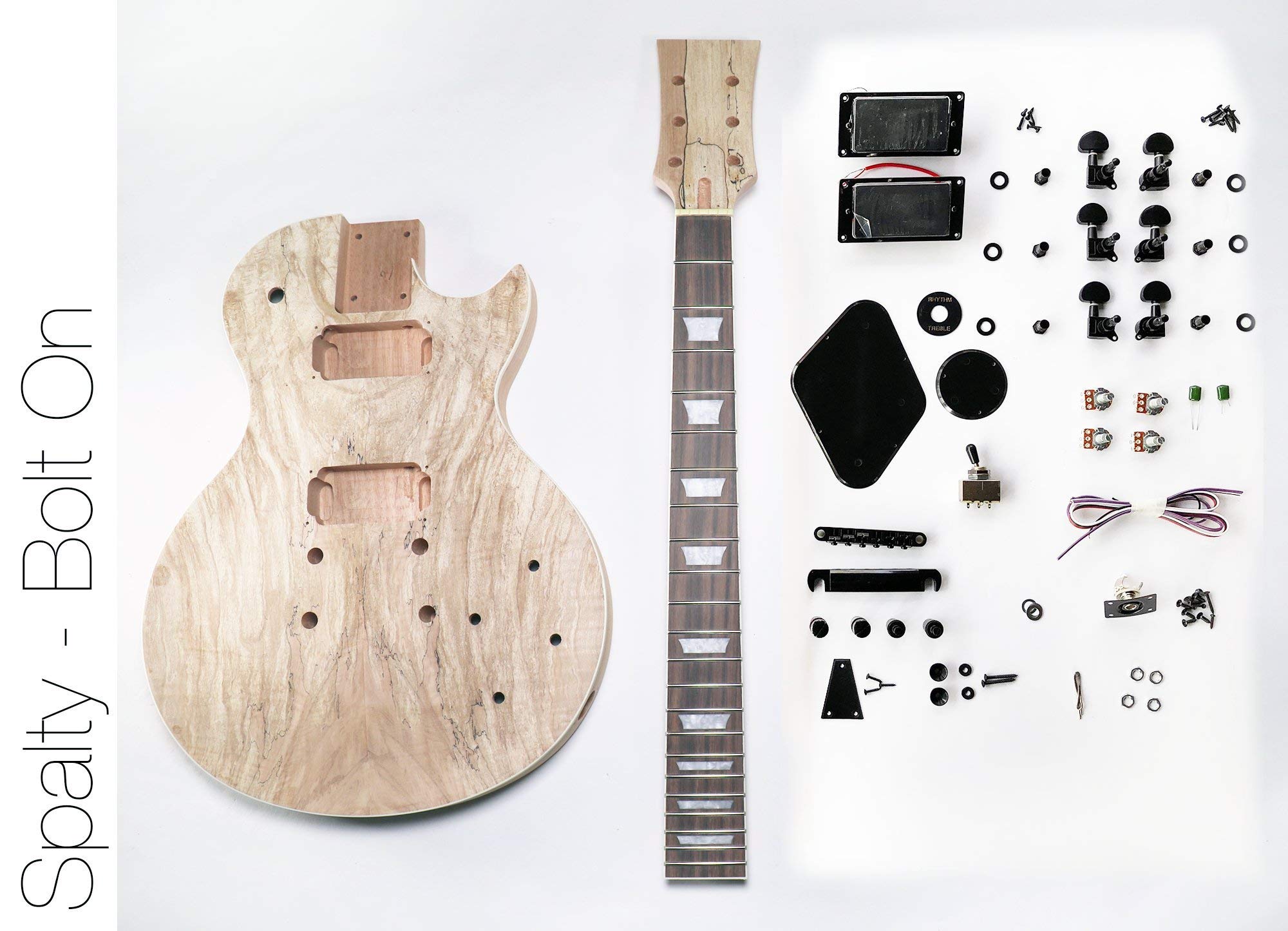 Buy The FretWire Spalted Style DIY Electric Guitar Kit, DIY Build Your