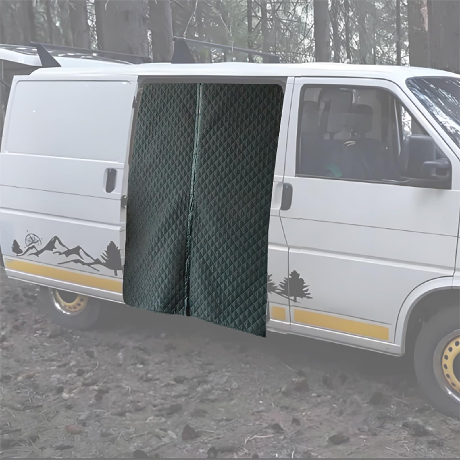 Housse De Porte Isolante Rideaux Anti-Vent pour Camping-Car